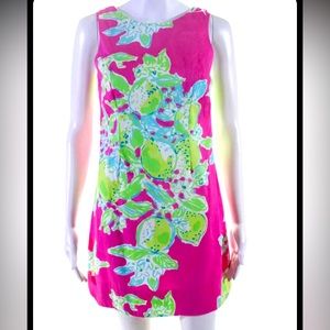Sz 00 Lilly Pulitzer size 00 pink floral cotton dress NEW WITH TAGS